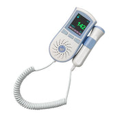 Portable color LCD display fetal heart monitor probe dual interface display